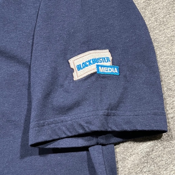 Vintage Blockbuster Employee Polo Navy with Left Arm Logo | Size Large - Picture 3 of 8